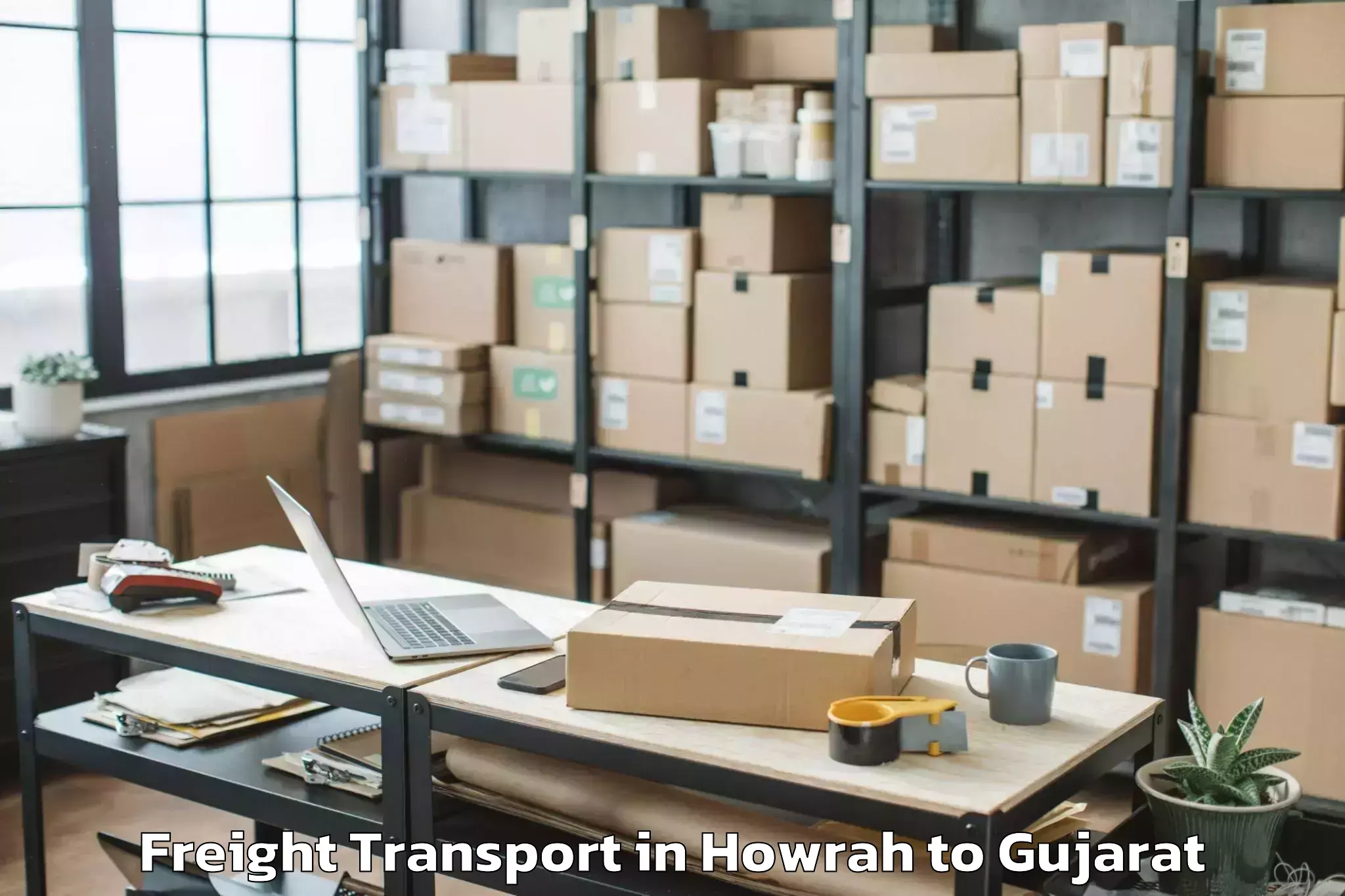 Book Howrah to Wankaner Freight Transport Online